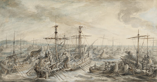 The Roman Fleet Victorious over the Carthaginians at the Battle of Cape Ecnomus