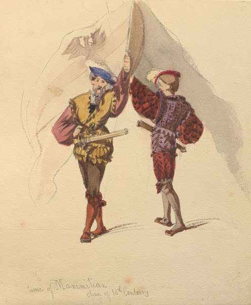 Sketches of costume Pl070 1842