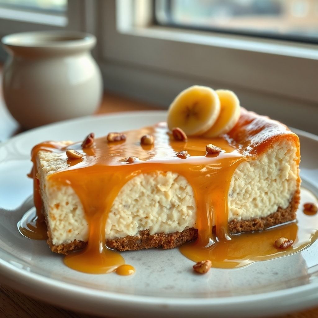 Creamy Banana Caramel Nut Cheesecake Recipe – Easy Homemade Dessert in 40 Min