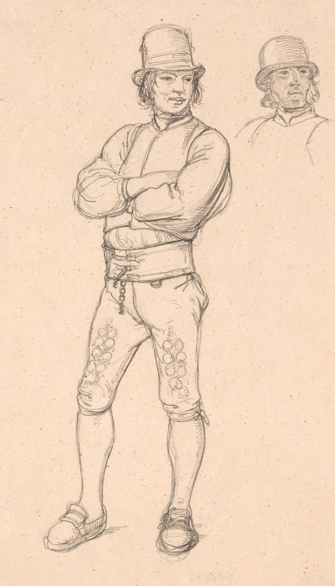 Stående dalkarl med armene overkors 1851