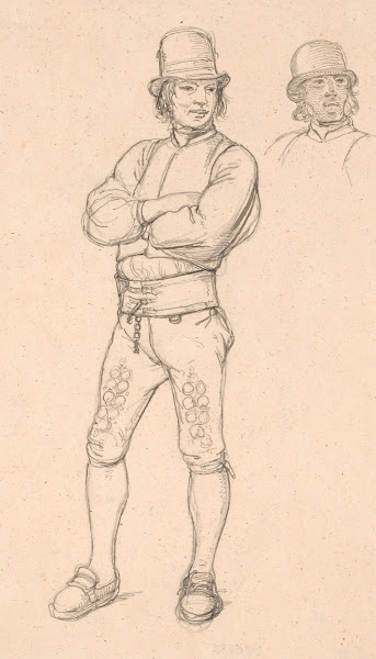 Stående dalkarl med armene overkors 1851