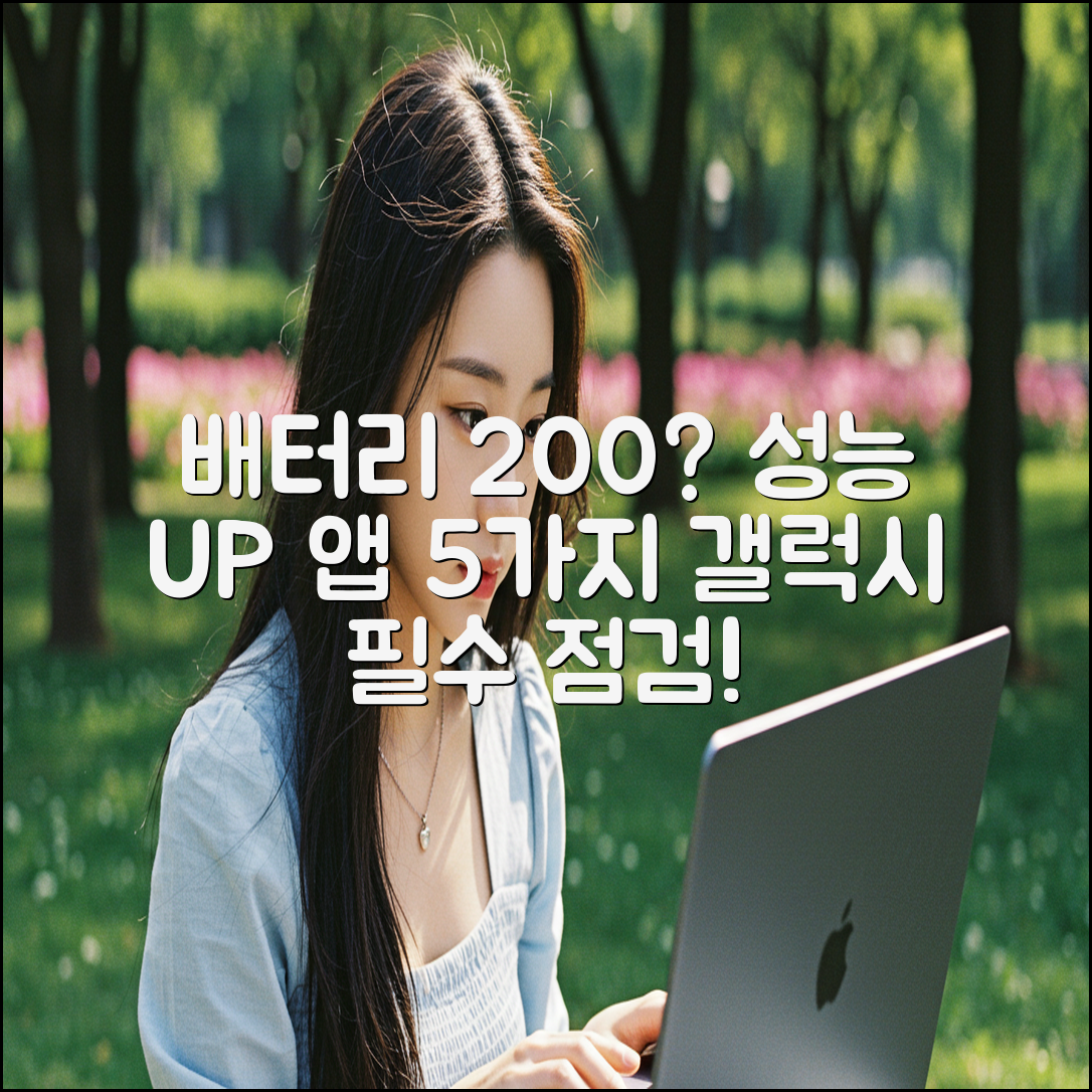 갤럭시 배터리 200% 활용! 성능 점검 앱 5가지
