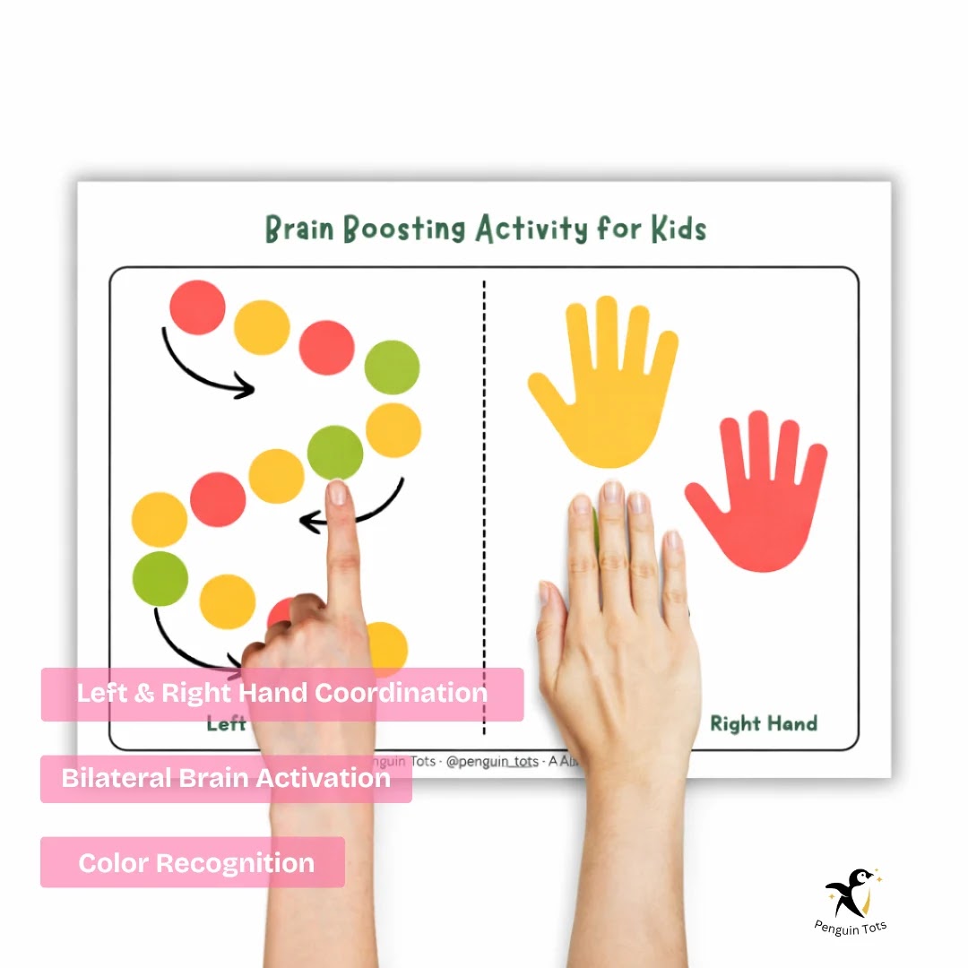 Left Right Color Matching Activity | Bilateral Coordination, Visual Tracking & Focus