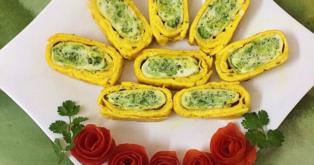 Trứng cuộn súp lơ