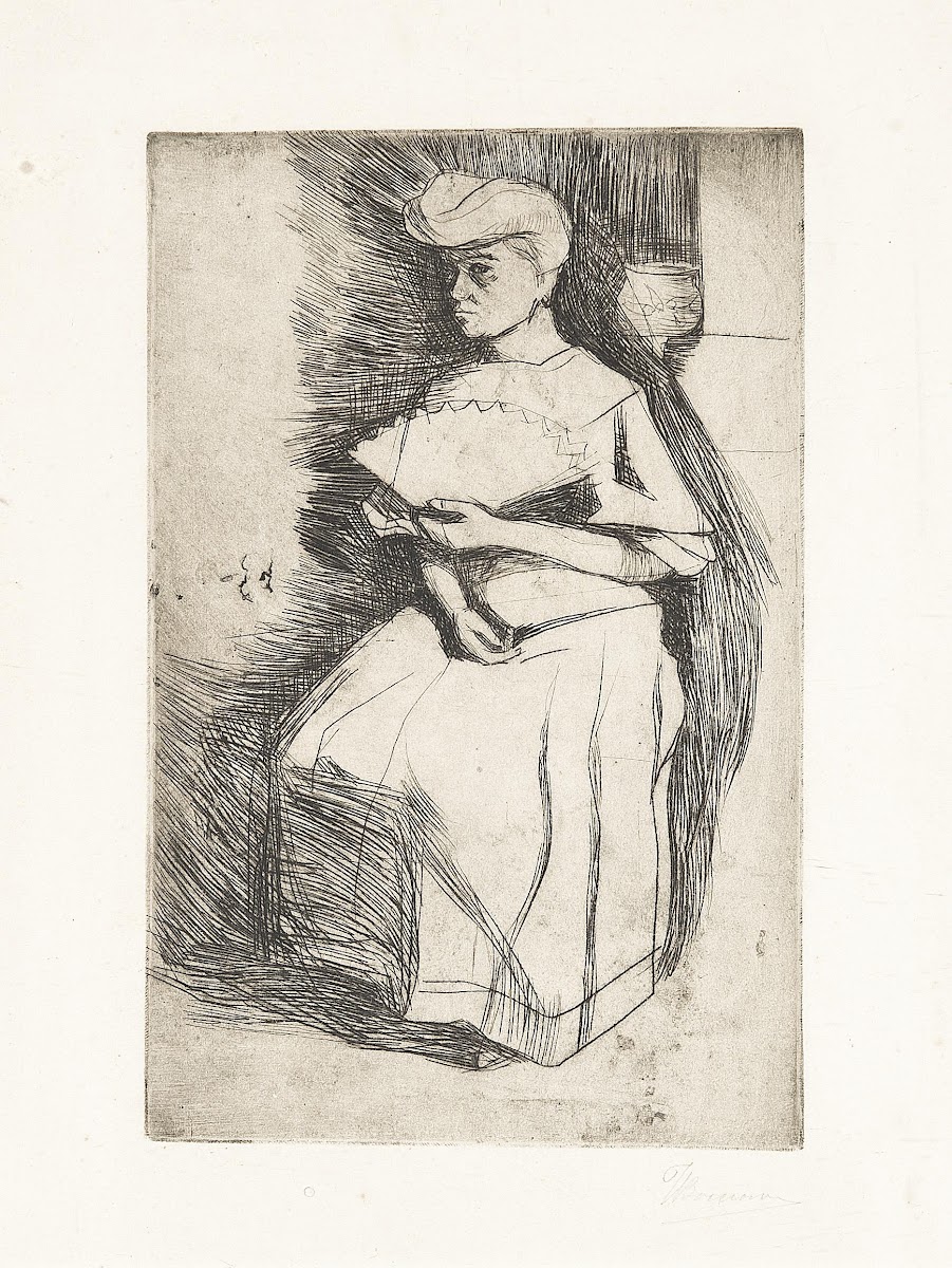 Donna con ventaglio 1917