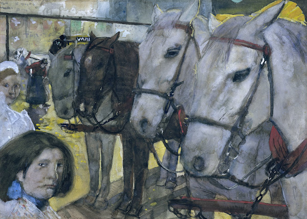 Trampaarden op de Dam te Amsterdam 1893