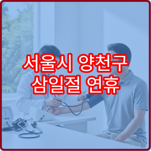 서울시 양천구 삼일절 연휴 당번약국 어디? 공휴일 문 여는 약국 영업시간 안내