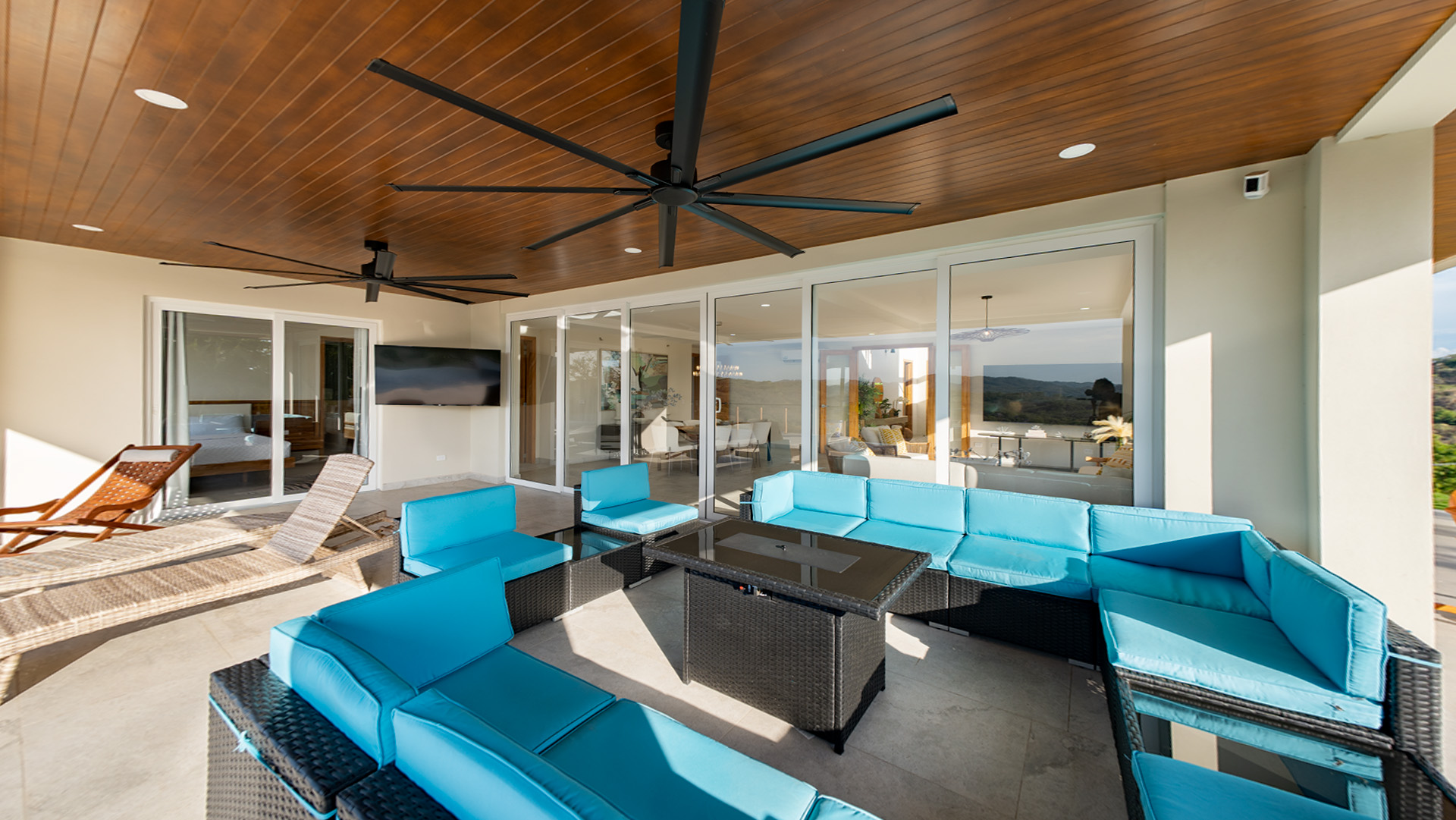 Estate terrace with ocean view