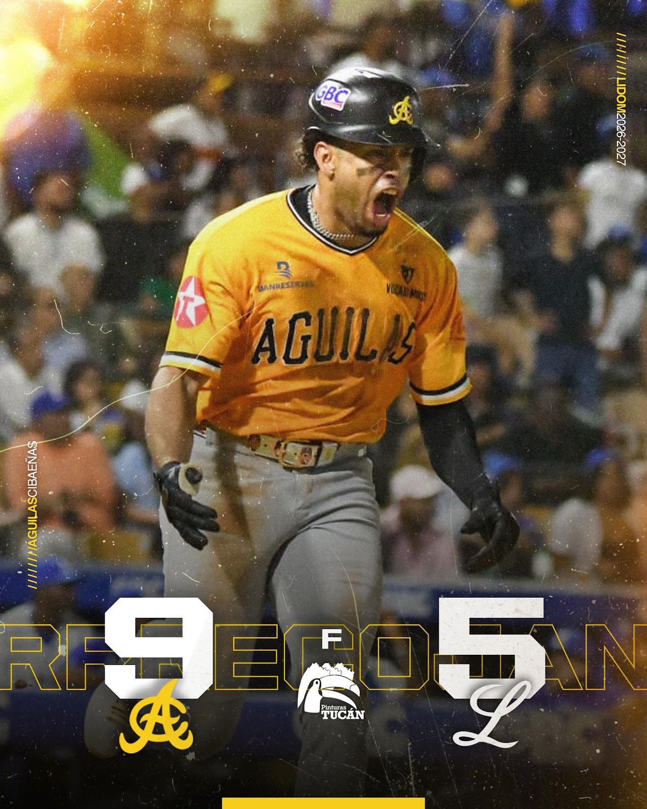 Las Aguilas llegan a 500 victorias ante el Licey: Bonifacio decide el 9-5 en el Quisqueya