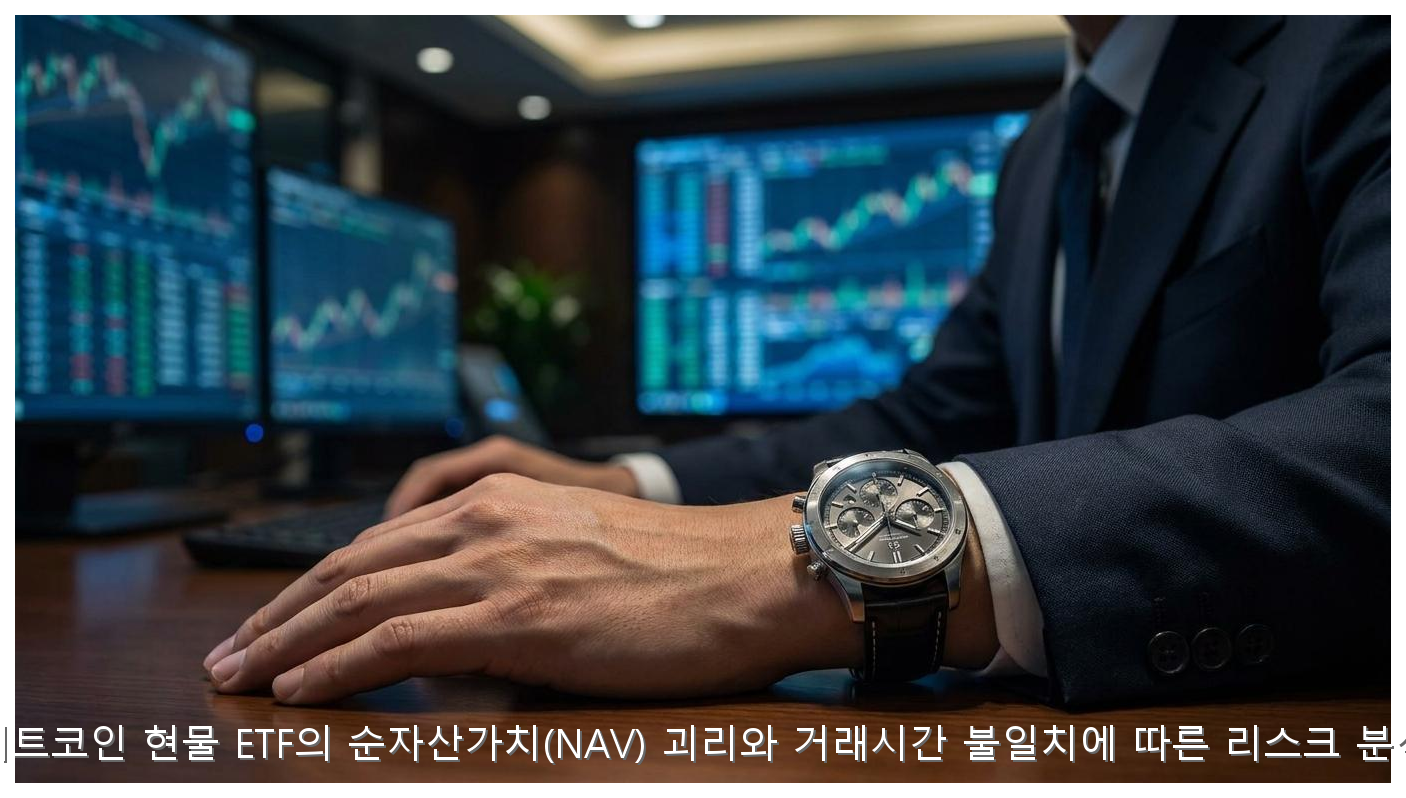 비트코인 현물 ETF 괴리율과 거래시간 리스크 분석 (2026) 핵심 안내 및 분석 인포그래픽 (2)
