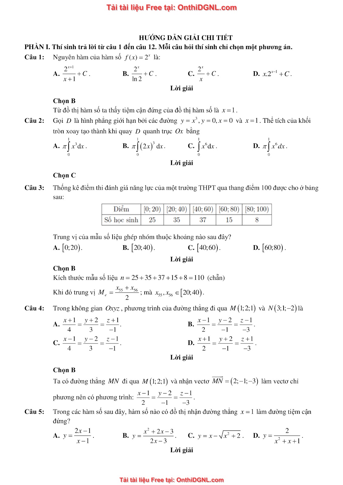 32 đề phát triển minh họa môn toán - có đáp án