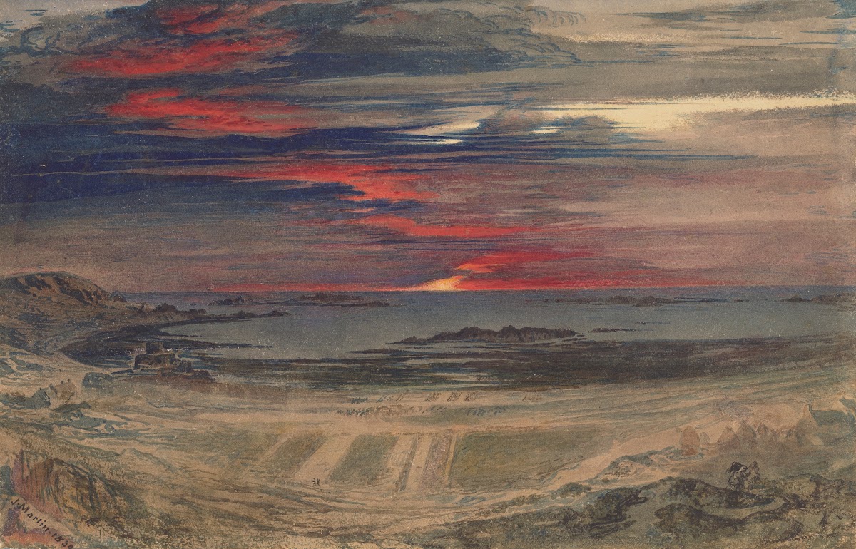 Sunset over a rocky bay 1839