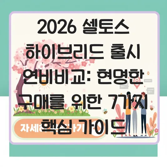 셀토스 하이브리드 출시 연비비교