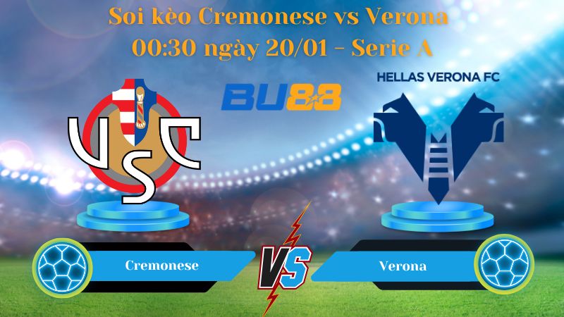 Soi kèo Cremonese vs Verona 00:30 ngày 20/01