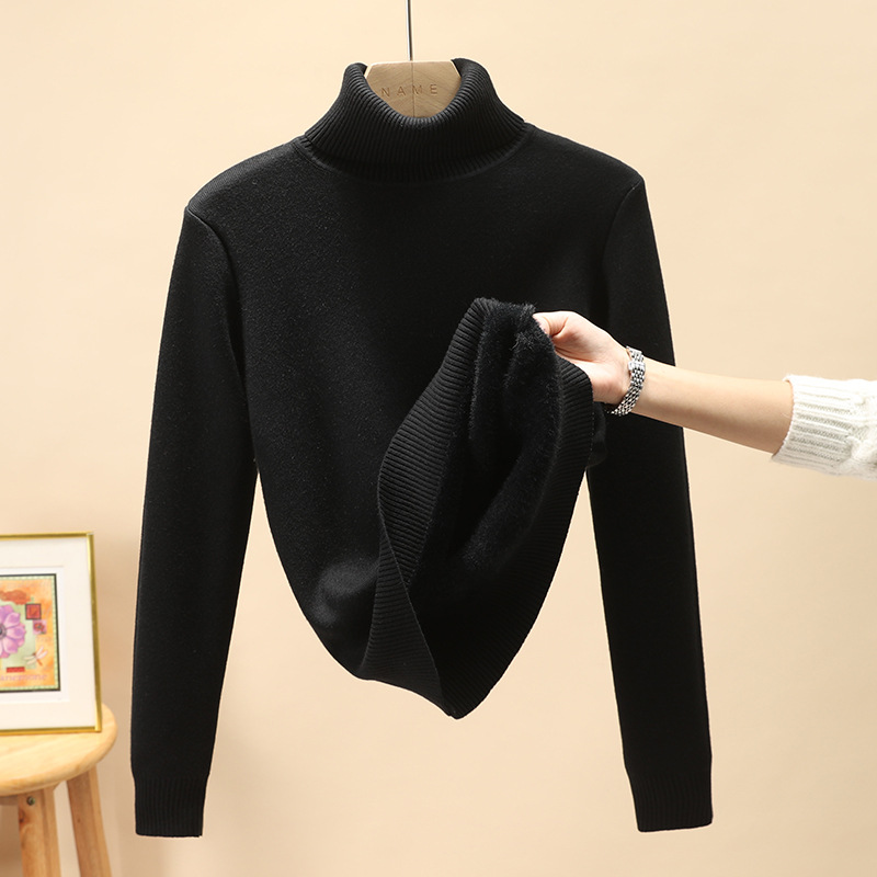 Men's turtleneck sweater, lined, warm