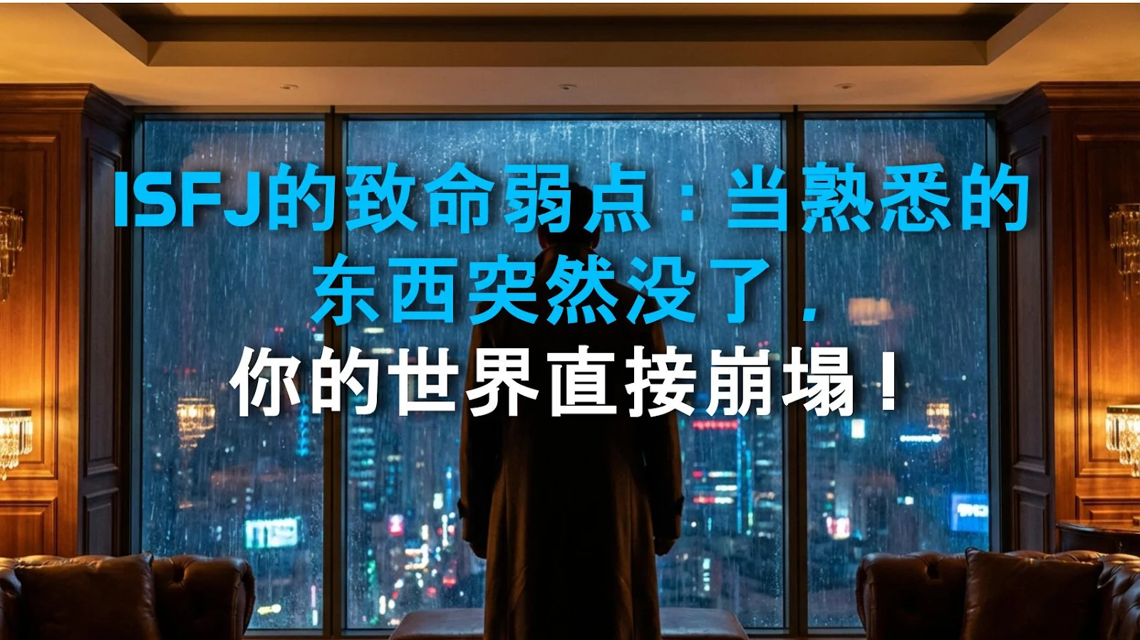 ISFJ的致命弱点：当熟悉的东西突然没了，你的世界直接崩塌！