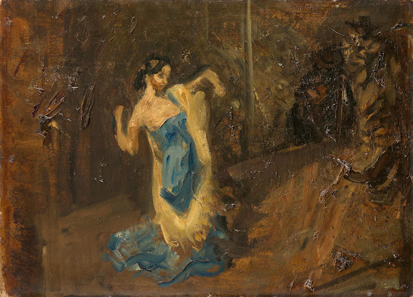 Marietta tanzend im Raum 1904