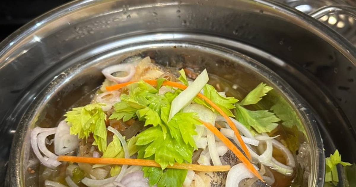 Cá bơn - halibut hấp tương hột