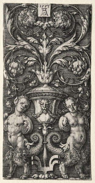 A Vase between Two Chimeric Figures 1553