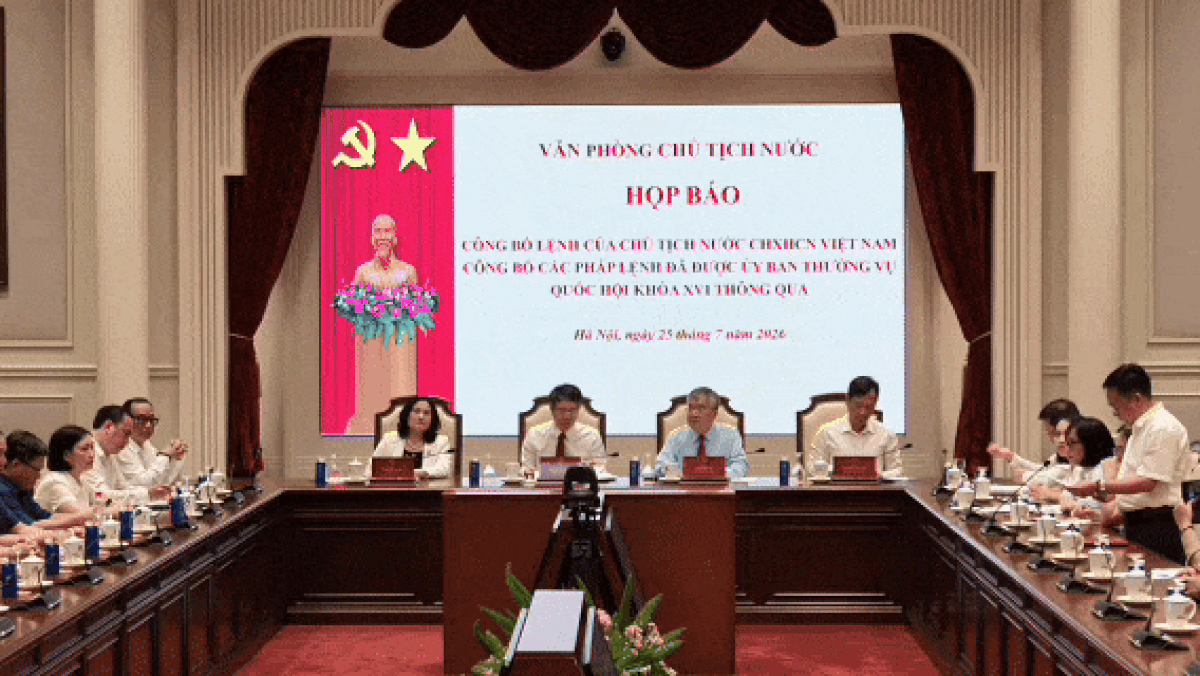 Họp báo công bố Lệnh của Chủ tịch nước về 3 Pháp lệnh - Báo Sài Gòn Giải Phóng