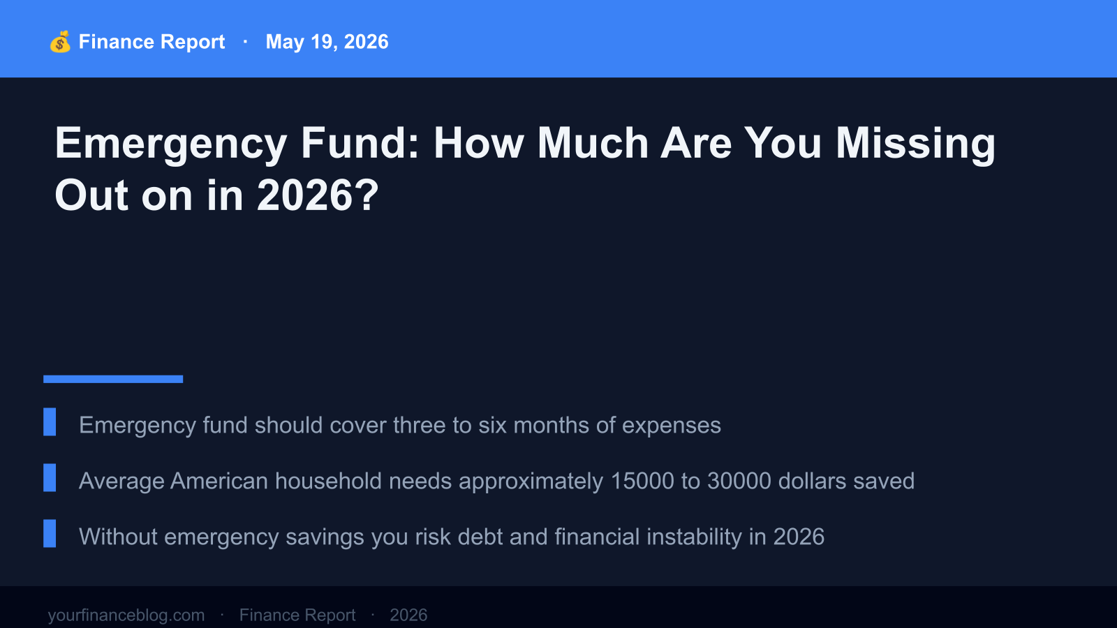 Emergency Fund: How Much Are You Missing Out on in 2026? (Real Numbers) Key Summary