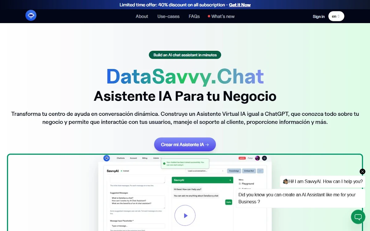 Captura de DataSavvy.Chat