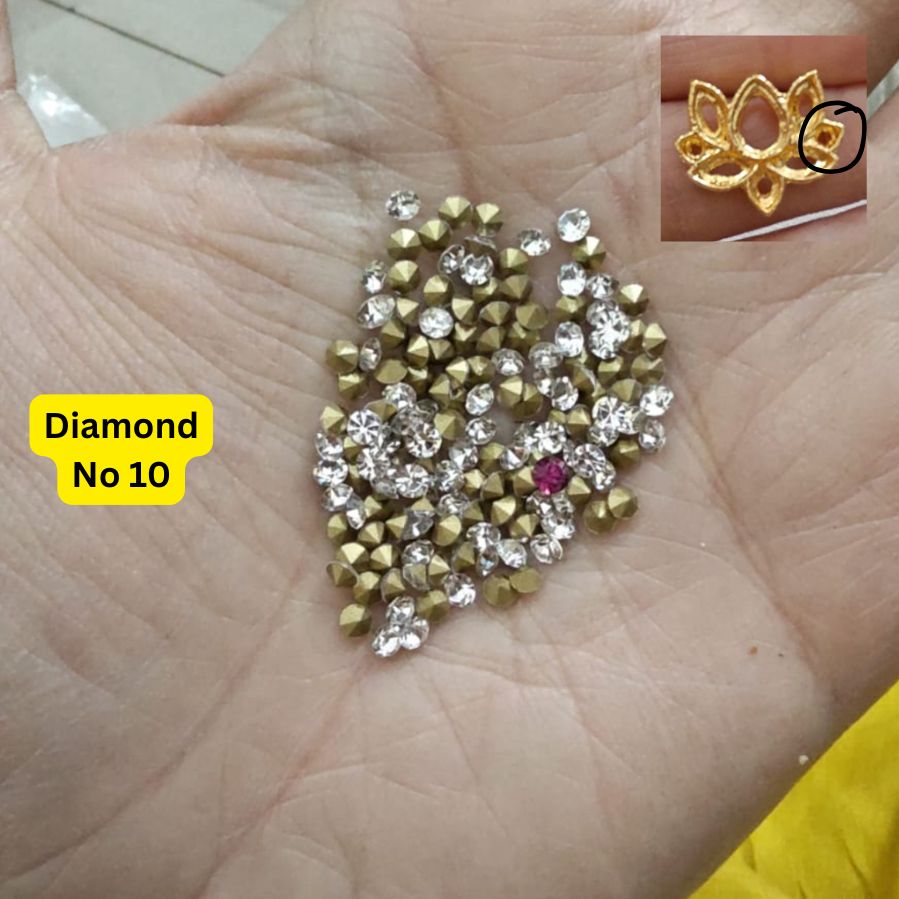 Lotus White 3mm Round Diamond shape (Pack of 50)