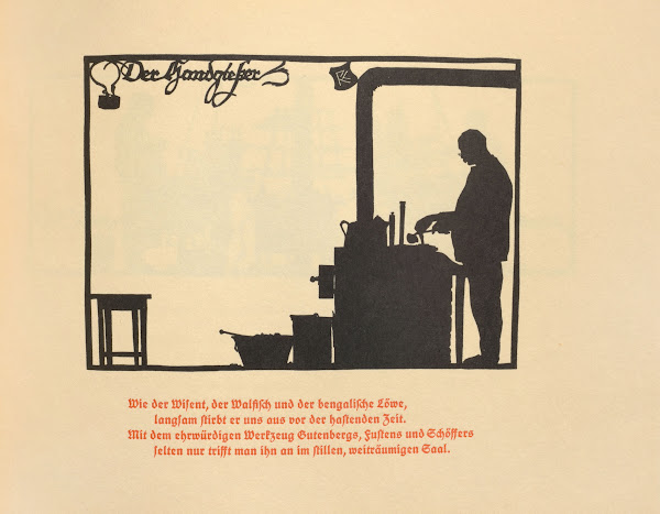 Die Schriftgiesserei im Schattenbild Pl10 1936