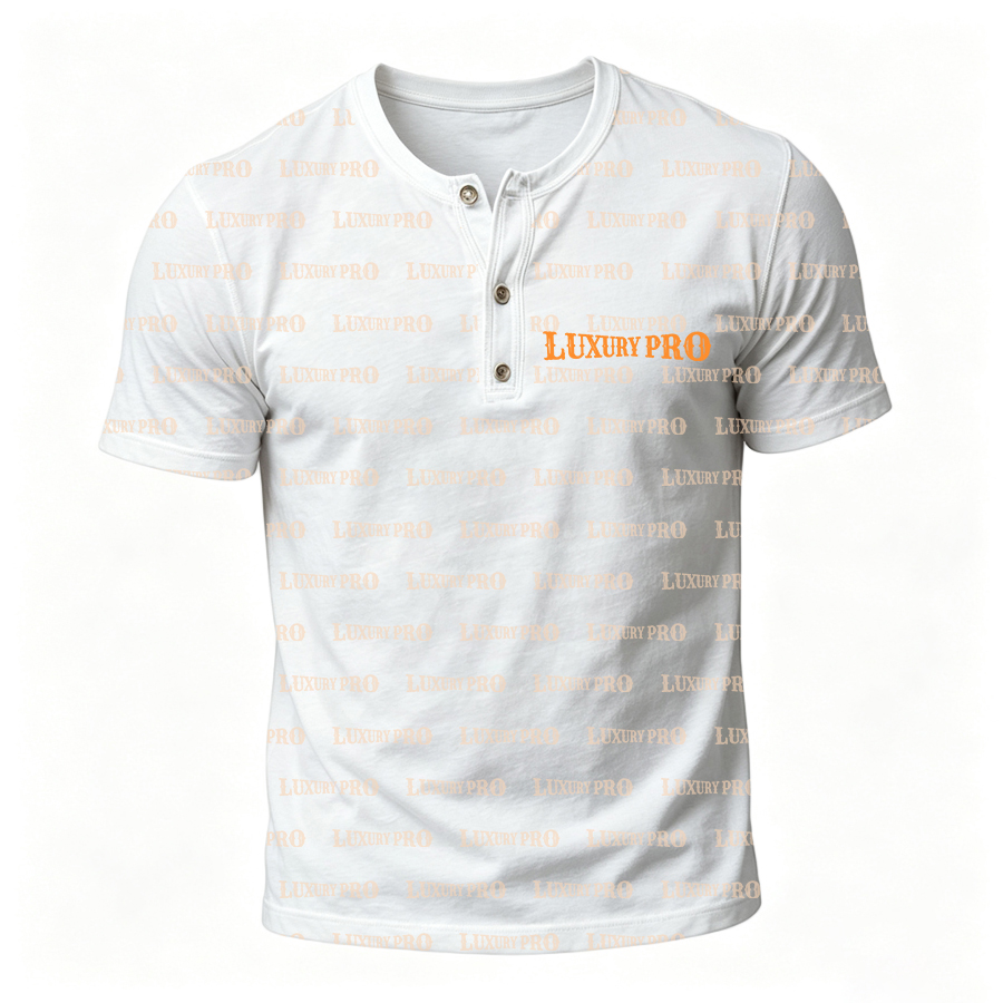 AOP Three-button short-sleeved shirt