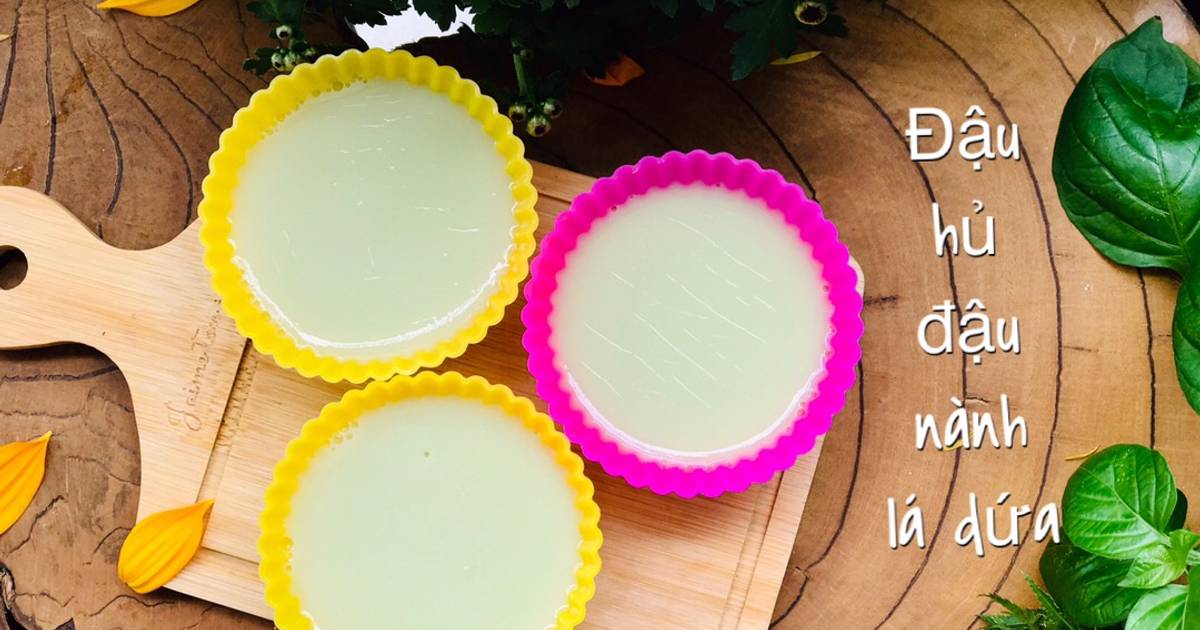 Ăn dặm- đậu hủ đậu nành lá dứa