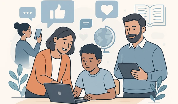 Ilustración sobre redes sociales