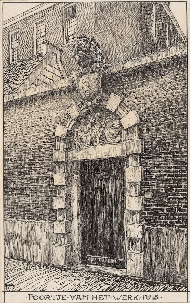 Poortje aan het Werkuis Leeuwenpoort in de Nieuwe Kerkstraat te Amsterdam 20th c