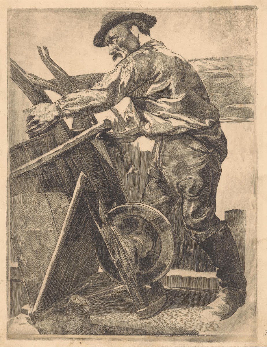 Arbeider met een kruiwagen 1881 1934