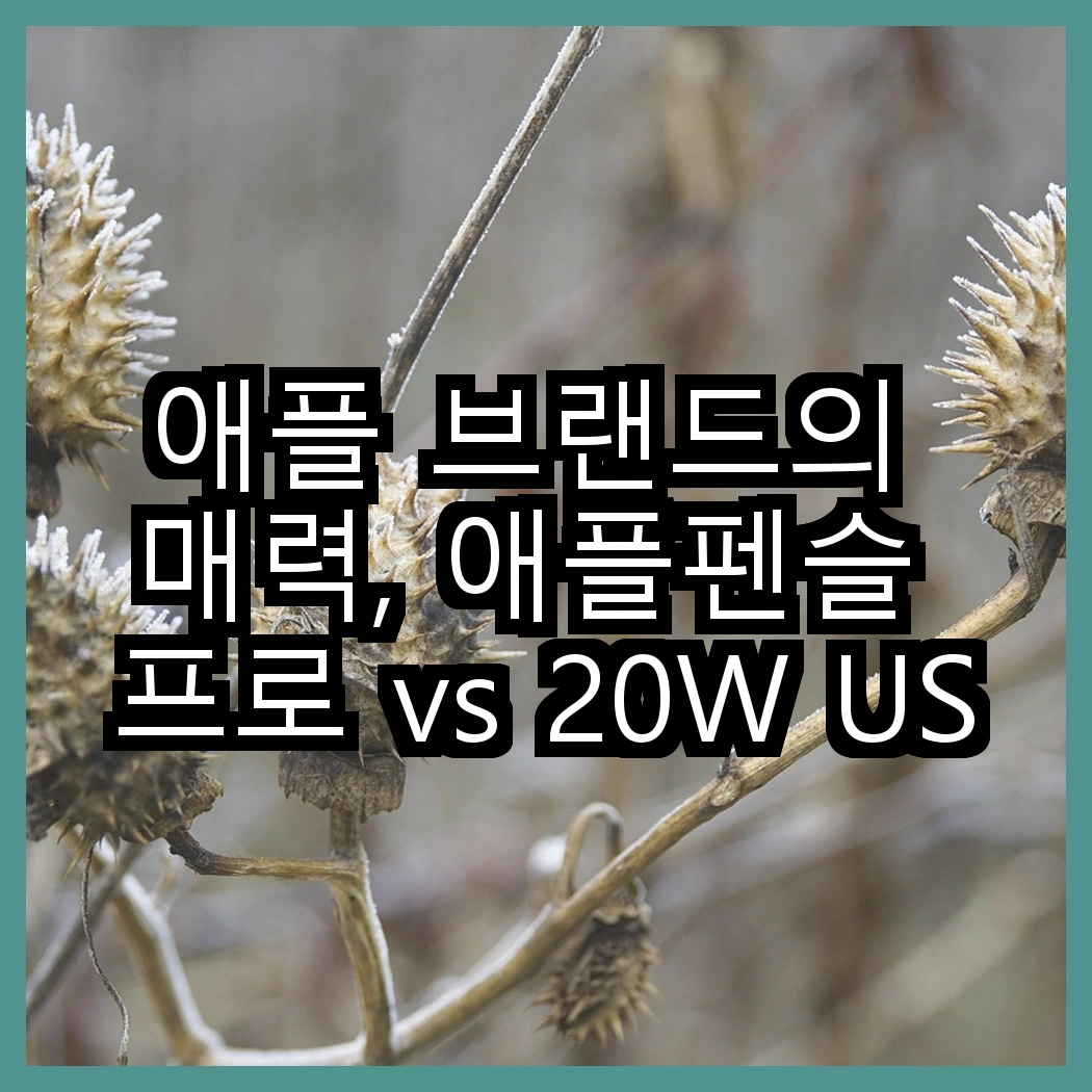 애플 브랜드의 매력, 애플펜슬 프로 vs 20W USB-C 어댑터, 어떤 선택이 더 스마트할까? 썸네일
