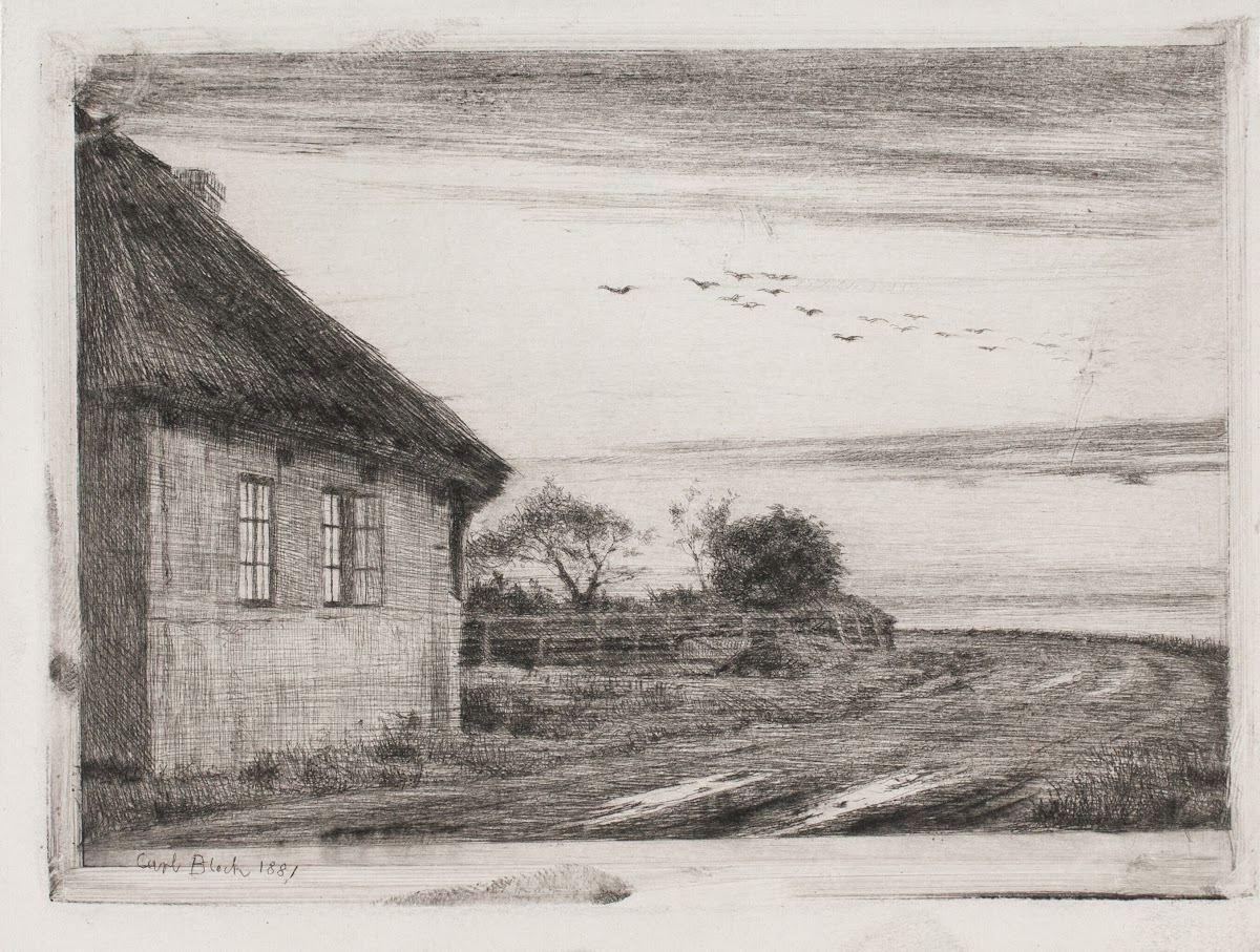 Aftenlandskab fra Hellebæk 1881