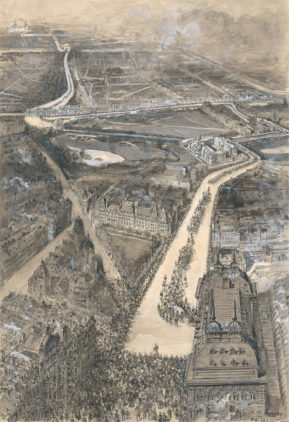 Birds Eye View Of Queen Victorias Funeral Procession 1902
