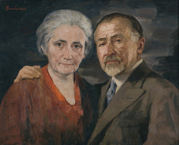 The artist with his wife 1933