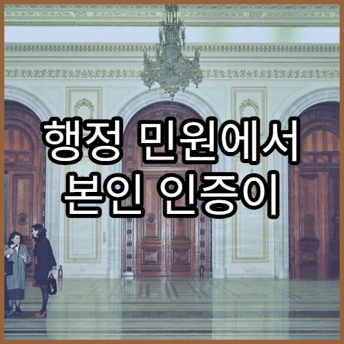 행정 민원에서 본인 인증이 필수인 업무 유형