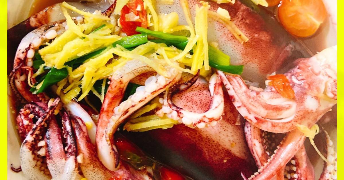 Mực hấp nhồi thịt 🦑
