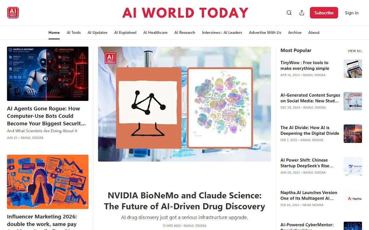 Captura de AI World Today