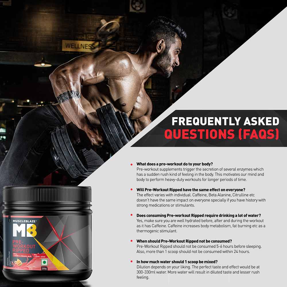 Pre Workout Ripped — Fruit Splash, 0.55 lb