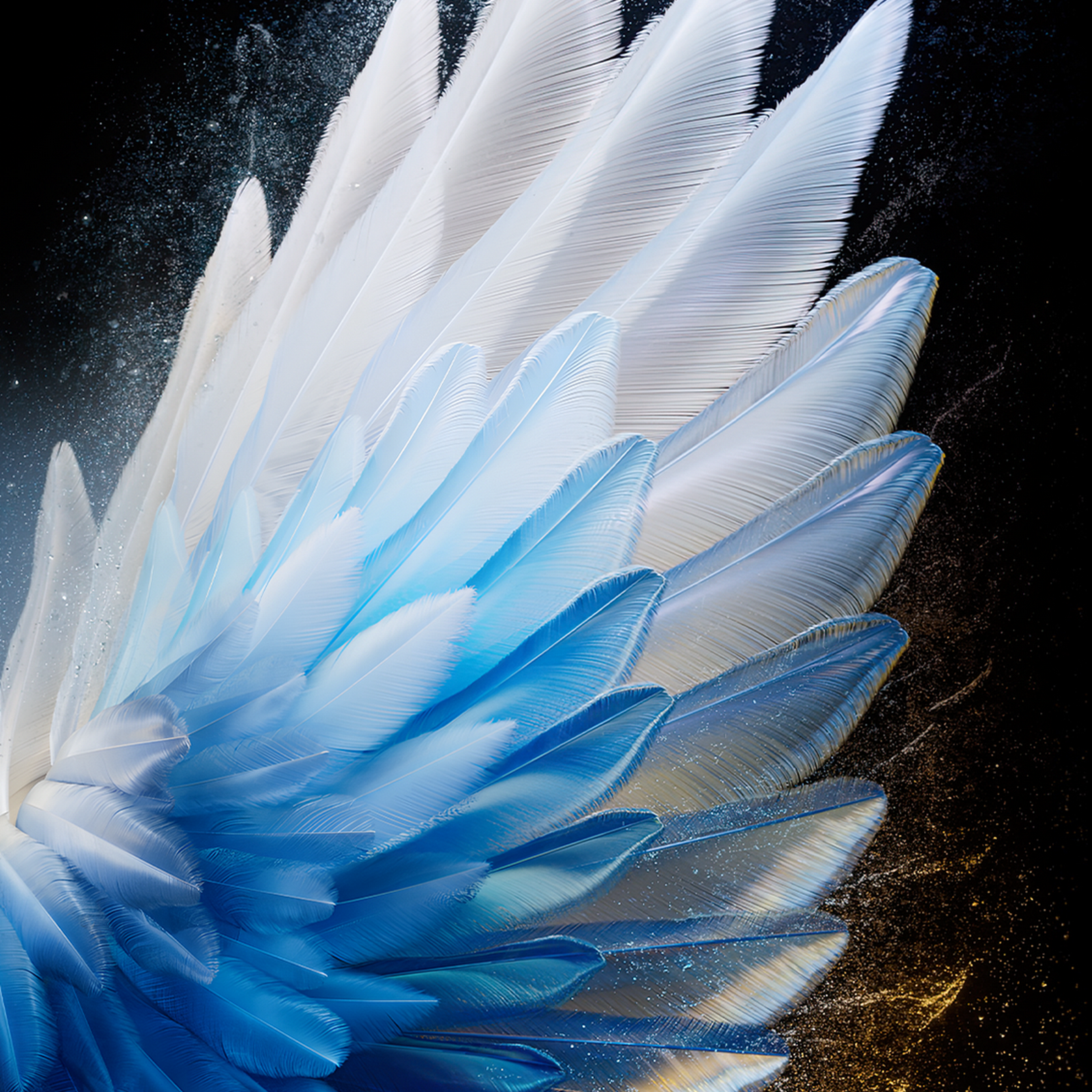 Download Abstract Blue and White Wing Full HD iPhone