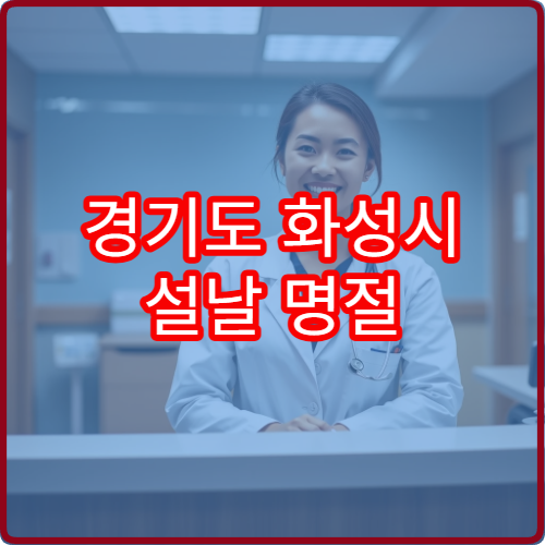 경기도 화성시 설날 명절 연휴 진료 병원 전체 안내 내과·응급·소아과 운영시간 위치