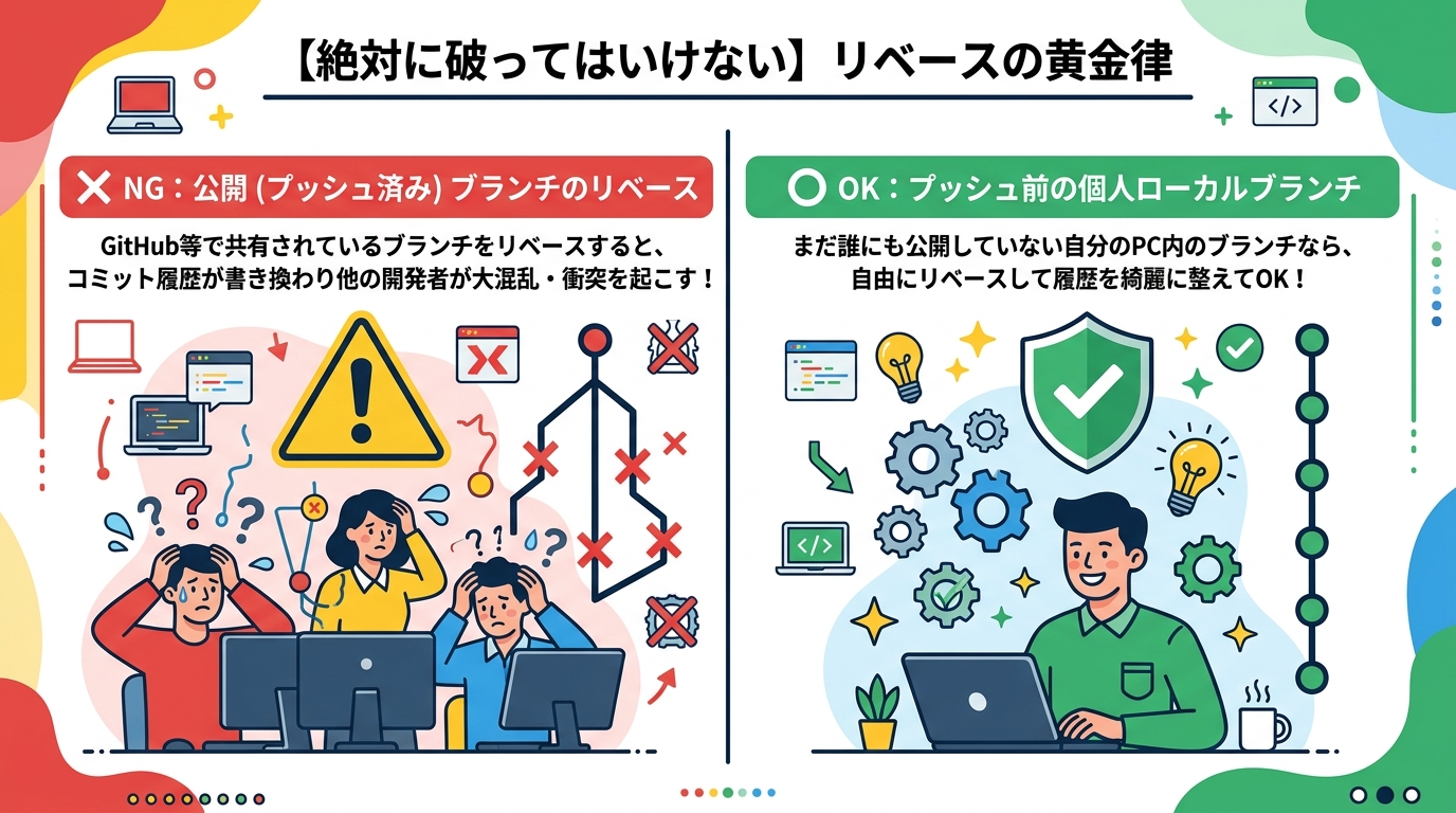絶対に破ってはいけないリベースの黄金律