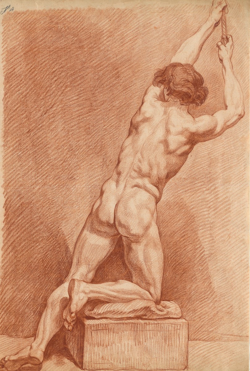 A Male Nude Seen from Behind c1760