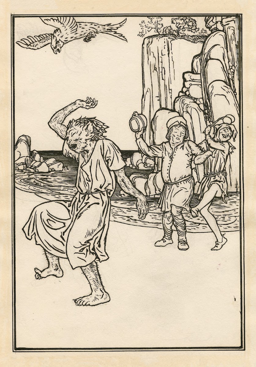 Design for full page illustration to The tempest act 2 scene 2 1900