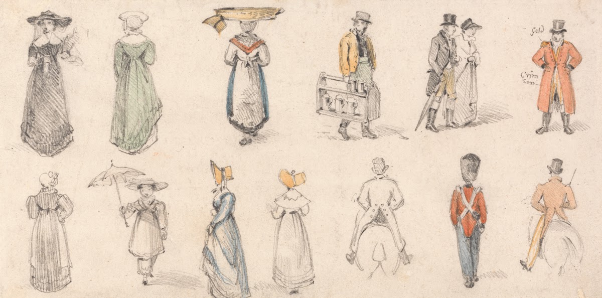Studies of Figures Women Tradespeople etc