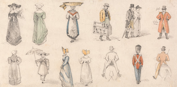 Studies of Figures Women Tradespeople etc