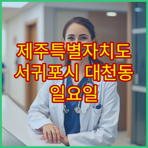 제주특별자치도 서귀포시 대천동 일요일 휴일 운영 약국 위치 정리