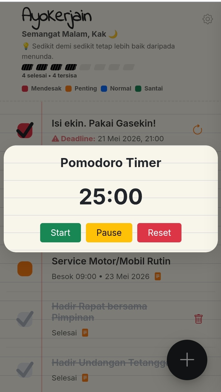 Pomodoro Timer AyoKerjain